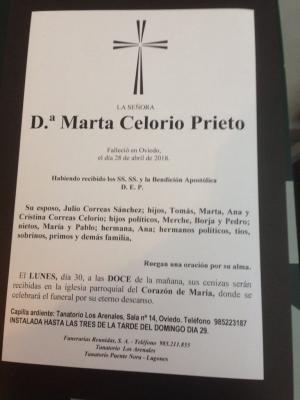 Fallece Marta
